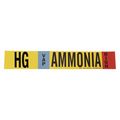 Brady Ammonia Pipe Marker, HG, 1 to 2-1/2In, PK4 90424