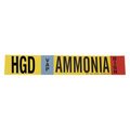 Brady Ammonia Pipe Marker, HGD, 1 to 2-1/2In, PK4 90425
