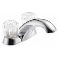 Delta Manual 4" Mount, 2 or 3-hole 4" installation Hole Centerset Lavatory Faucet, Chrome 2502LF