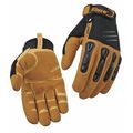 Kinco Mechanics Gloves, L, Tan/Brown, MiraX2/Form/Spandex 2035-L