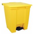 Rubbermaid Commercial 8 gal. Rectangular Trash Can, Yellow, Step-On, Plastic FG614300YEL
