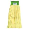 Tough Guy 1 in Tube Wet Mop, 10 oz Dry Wt, Slide On Connection, Looped-End, Yellow, Microfiber 6PVY7