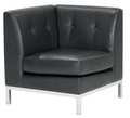 Office Star Espresso Corner Chair, 28" W 28" L 31" H, Fixed, Leather Seat, Collection: Wall Street Series WST51C-E34