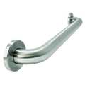 Zoro Select 24" L, Straight, Stainless Steel, Grab Bar, Satin GRA-2001