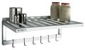 New Age Aluminum Wall Shelf, 20"D x 36"W x 13-1/2"H, Silver 1121PR