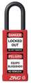 Zing Lockout Padlock, KD, Red, 3"H 7070