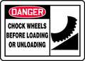 Accuform Danger Sign, 7" H, 10" W, Aluminum, Rectangle, English, MVHR020VA MVHR020VA