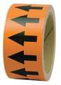 Incom Arrow Tape, Black/Orange, 4 In. W, PMA453 PMA453