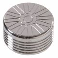 Zoro Select Button Spoke Bolt Cap, 3/8 in Dia, 3/8 in Fits Bolt Dia, Steel Chrome 8940337