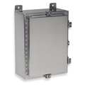 Wiegmann 304 Stainless Steel Enclosure, 20 in H, 24 in W, 8 in D, NEMA 3R; 4; 4X; 12, Hinged SSN4201608