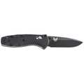 Benchmade Folding Knife, Drop Point, 2-15/16In L, Blk 585BK