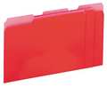 Zoro Select File Folder 9-3/8" x 11-3/4", 1/3-Cut Tab, Red, Pk100 UNV12303