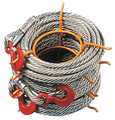 Tractel Winch Cable, Alloy Stl, 1/4 In. x 100 ft. 6423100K