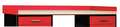 Hallowell Side/Back Rail Kit, 60Wx24Dx4-1/2H, Red FKSBRK6024RR-HT