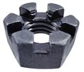 Zoro Select 5/8"-11 Grade 5 Plain Finish Steel Round Slotted Castle Nut, 25 pk. 351185G