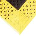 Notrax Black/Yellow Portholes Drainage Mat 30" W x 60" L, 7/8" 520S3060BY