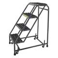 Ballymore 38 in H Steel Rolling Ladder, 4 Steps, 450 lb Load Capacity 418G