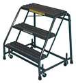 Ballymore 28 1/2 in H Steel Rolling Ladder, 3 Steps, 450 lb Load Capacity 318XSU