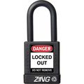 Zing Lockout Padlock, KA, Black, 1-3/4"H 7037