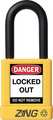 Zing Lockout Padlock, KD, Yellow, 1-3/4"H 7038