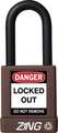 Zing Lockout Padlock, KA, Brown, 1-3/4"H 7045