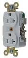 Hubbell 20A Duplex Receptacle 125VAC 5-20R WH HBL5362W