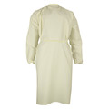 National Safety Apparel Isolation Gown, Yellow, 47" L, 45" W GOWN-L1-SMMD-NR