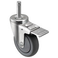 Shepherd Caster 3" X 1-1/4" Non-Marking Rubber Thermoplastic Swivel Caster, Top Lock Brake, Loads Up To 210 lb PGT30273ZN-TPR33(GG)