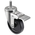 Shepherd Caster 4" X 1-1/4" Non-Marking Polyolefin Swivel Caster, Top Lock Brake, Loads Up To 275 lb PGT40748ZN-POD01(KK)