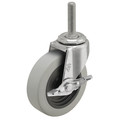 Shepherd Caster 2" X 13/16" Non-Marking Rubber Thermoplastic Swivel Caster, Side Brake, Loads Up To 80 lb PRE20634ZN-TPRB