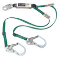 Msa Safety Shock Absorbing Lanyard, Twin Leg, 12 ft. 10211488