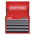 Craftsman 2000 Top Chest, 5 Drawer, Red, Steel, 26 in W x 18 in D x 23 in H CMST22652RB