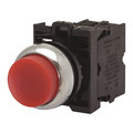 Eaton Ill Mtn Pb Sil-bzl Flsh Red, 22.5 mm, Red M22-DRLH-R