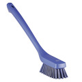 Vikan 1 73/100 in W Scrub Brush, Stiff, 12 in L Handle, 4 33/100 in L Brush, Purple, Plastic 41858