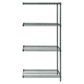 Quantum Storage Systems Wire Shelving Add-On Kit, Green AD63-3648P