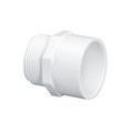 Lasco Fittings Adapter, 4 x 4 in, Schedule 40, White 436040