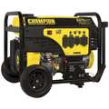 Champion Power Equipment Portable Generator, Gasoline, 7,500 W Rated, 9,375 W Surge, Electric, Recoil Start, 120/240V AC 100814