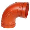 Gruvlok 90 Elbow, Ductile Iron, 1 1/2 in, Grooved 0390116507