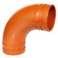 Gruvlok 90 Long Radius Elbow, Ductile Iron, 4 in 0390116887