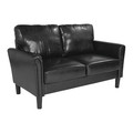 Flash Furniture Bari Loveseat, Black Leather SL-SF920-2-BLK-GG