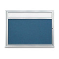 United Visual Products Corkboard, 1Dr, Ultramarine/Satin, 48"x 36" UV3311-SATIN-ULTMAR