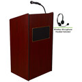 Oklahoma Sound Aristocrat Sound Lectern Wireless Headset Mic Mahogany 6010-MY/LWM-7