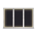 United Visual Products Corkboard, Rubber Backing/Satin, 72" x 48" UV419ILED-SATIN-RUBBER