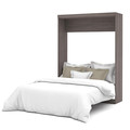 Bestar Queen Wall Bed, Nebula, Bark Gray 25184-47