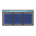 United Visual Products Corkboard, 96"x48", Cobalt Accent/Bronze UV455HILED-BRONZE-COBACC