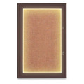 United Visual Products Corkboard, 24"x36", Cinnabar/Bronze UV415ILEDPLUS-BRONZE-CINNABA