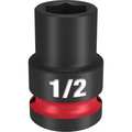 Milwaukee Tool 1/2" Drive Standard Impact Socket 1/2 in Size, Standard Socket, Black Phosphate 49-66-6202
