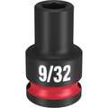 Milwaukee Tool 3/8" Drive Standard Impact Socket 9/32 in Size, Standard Socket, Black Phosphate 49-66-6101