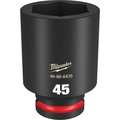 Milwaukee Tool 3/4" Drive Deep Impact Socket 45 mm Size, Deep Socket, Black Phosphate 49-66-6420