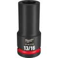 Milwaukee Tool 3/4" Drive Deep Impact Socket 13/16 in Size, Deep Socket, Black Phosphate 49-66-6336